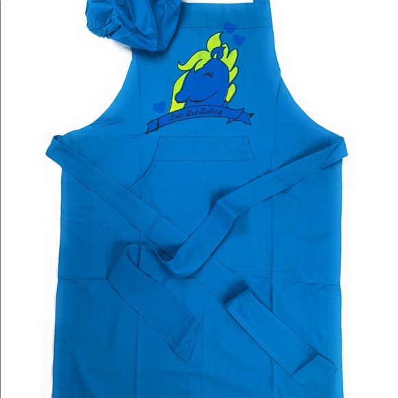 Blue apron and chef cap set - Picture 4 of 6